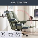 Chaise de bureau avec repose-pieds dossier en maille, inclinaison 90–135°