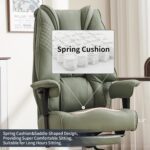 Chaise de bureau avec repose-pieds dossier en maille, inclinaison 90–135°