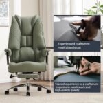 Chaise de bureau avec repose-pieds dossier en maille, inclinaison 90–135°