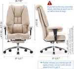 Chaise de bureau avec repose-pieds dossier en maille, inclinaison 90–135°