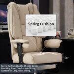 Chaise de bureau avec repose-pieds dossier en maille, inclinaison 90–135°