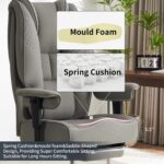 Chaise de bureau avec repose-pieds dossier en maille, inclinaison 90–135°