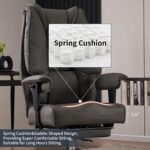 Chaise de bureau avec repose-pieds dossier en maille, inclinaison 90–135°