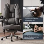 Chaise de bureau avec repose-pieds dossier en maille, inclinaison 90–135°