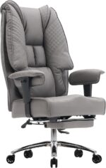 Chaise de bureau avec repose-pieds dossier en maille, inclinaison 90–135°