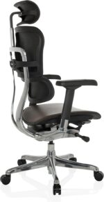 Chaise de bureau en cuir ERGOHUMAN GEN2 accoudoirs 5D charge 120 kg