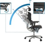 Chaise de bureau en cuir ERGOHUMAN GEN2 accoudoirs 5D charge 120 kg