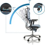 Chaise de bureau en cuir ERGOHUMAN GEN2 accoudoirs 5D charge 120 kg