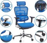 Chaise de bureau en cuir ERGOHUMAN GEN2 accoudoirs 5D charge 120 kg