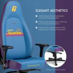 Chaise cuir véritable cognac/noir inclinable 135° accoudoirs 4D