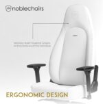 Chaise cuir véritable cognac/noir inclinable 135° accoudoirs 4D