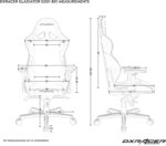 Chaise gaming Gladiator accoudoirs 4D inclinaison 96–136°