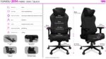 Chaise gaming YUMISU 2054 inclinaison 165° accoudoirs réglables 150 kg
