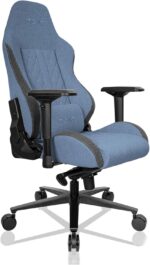 Chaise gaming tissu réglable 90–180° accoudoirs 4D 150 kg