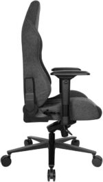 Chaise gaming tissu réglable 90–180° accoudoirs 4D 150 kg