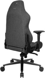 Chaise gaming tissu réglable 90–180° accoudoirs 4D 150 kg