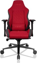 Chaise gaming tissu réglable 90–180° accoudoirs 4D 150 kg