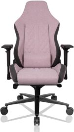 Chaise gaming tissu réglable 90–180° accoudoirs 4D 150 kg