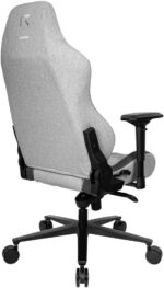 Chaise gaming tissu réglable 90–180° accoudoirs 4D 150 kg