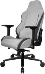 Chaise gaming tissu réglable 90–180° accoudoirs 4D 150 kg