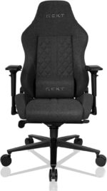 Chaise gaming tissu réglable 90–180° accoudoirs 4D 150 kg