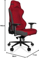 Chaise gaming tissu REKT ULTIM8 Plus mousse 65 kg/m³ 150 kg