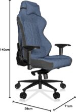 Chaise gaming tissu REKT ULTIM8 Plus mousse 65 kg/m³ 150 kg