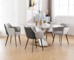Chaises de salle à manger fausse fourrure lot de 4