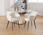 Chaises de salle à manger fausse fourrure lot de 4