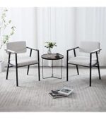 Chaises de salle à manger fausse fourrure lot de 4