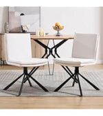 Chaises de salle à manger fausse fourrure lot de 4