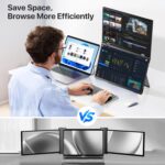 Écran portable double 18,5″ Full HD, 100 Hz, USB-C