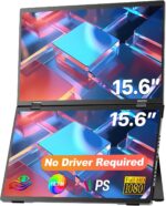 Écran portable double 18,5″ Full HD, 100 Hz, USB-C