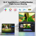 Écran portable double 18,5″ Full HD, 100 Hz, USB-C