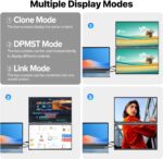 Écran portable double 18,5″ Full HD, 100 Hz, USB-C