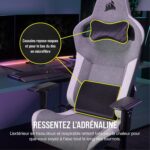 Fauteuil gaming 4D, inclinaison 90 – 160°, tissu respirant