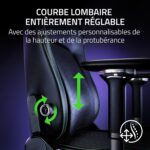 Fauteuil gaming avec soutien lombaire réglable