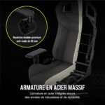 Fauteuil gaming 4D, inclinaison 90 – 160°, tissu respirant