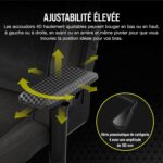 Fauteuil gaming 4D, inclinaison 90 – 160°, tissu respirant