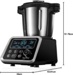 Robot de cuisine multifonction 4,5 L, écran tactile 10″, 30 fonctions, 15 programmes, Wi-Fi