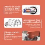 Robot pâtissier 5 L, structure métal moulé, minuterie