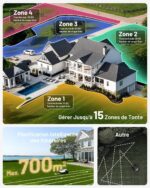 Robot tondeuse sans fil YUKA Mini 700, 700 m², vision caméra