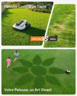 Robot tondeuse sans fil YUKA Mini 700, 700 m², vision caméra