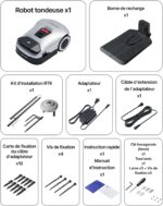 Robot tondeuse sans fil Genie600 RTK + Vision, coupe 20 cm, 900 m²