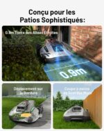 Robot tondeuse sans fil 500 m², NetRTK + vision, sans station, module 4G inclus