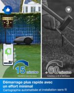 Robot tondeuse sans fil O1200 RTK 1200 m², RTK, LiDAR 3D-ToF