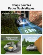 Robot tondeuse sans fil 500 m², NetRTK + vision, sans station, module 4G inclus