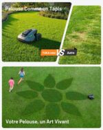 Robot tondeuse sans fil 500 m², NetRTK + vision, sans station, module 4G inclus