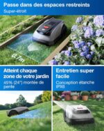Robot tondeuse sans fil O1200 RTK 1200 m², RTK, LiDAR 3D-ToF