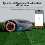 Robot tondeuse sans fil Redkey MGC500 500 m², navigation C-ToF, hauteur 3–7 cm, pente 45 %